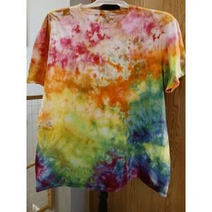 Ice Tie Dye T-Shirt Pink Yellow Multi Size 3XL